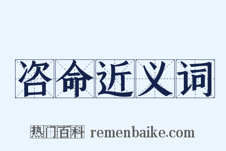 咨命近义词是什么意思的图片